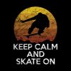 Keep Calm And Skate On Vintage Retro Sunset Skateb Tapestry Official Skating Merch