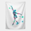 Figure Skating Watercolor Painting 1 Tapestry Official Skating Merch