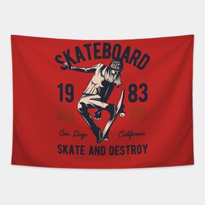 Skaters Club Radica Manouvering Skate And Destroy Tapestry Official Skating Merch