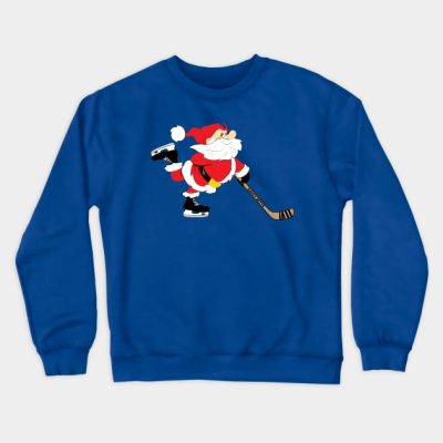 Hockey Christmas Skating Santa Crewneck Sweatshirt Official Skating Merch