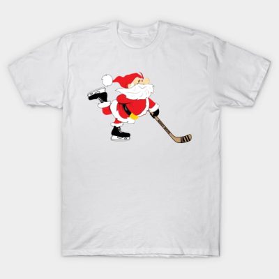 Hockey Christmas Skating Santa T-Shirt Official Skating Merch