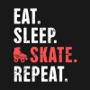 Eat Sleep Skate Repeat Roller Skating Tapestry Official Skating Merch