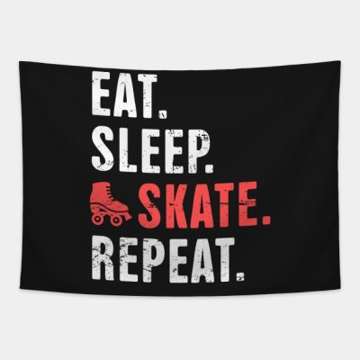 Eat Sleep Skate Repeat Roller Skating Tapestry Official Skating Merch