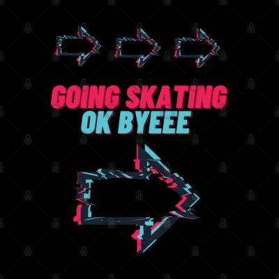 Going Skating Ok Byeee Throw Pillow Official Skating Merch