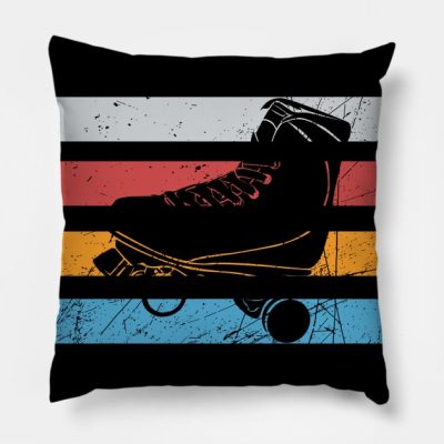 Retro Roller Skating Just Skate On Throw Pillow Official Skating Merch