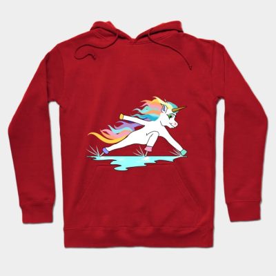 Cute Fast Ice Skating Unicorn In Great Inclined Po Hoodie Official Skating Merch