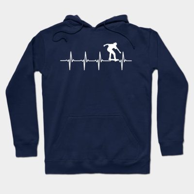 Skating Heartbeat Gift For Skaters And Skateboarde Hoodie Official Skating Merch