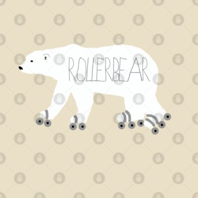 Roller Skating Polar Bear Throw Pillow Official Skating Merch