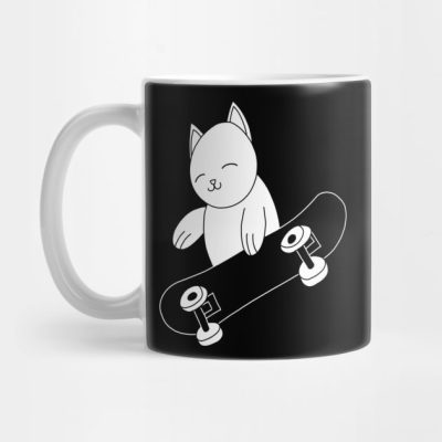 Silly Cat Skateboarding Mug Official Skating Merch