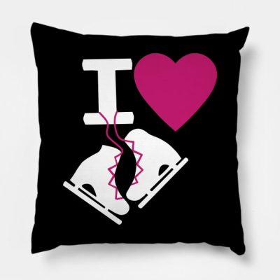 I Love Ice Skating Throw Pillow Official Skating Merch