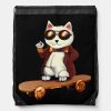 a cat with glasses on a skateboard on a bag rc731c1cf50f247b2be84caeca2ef990c zffcx 1000 - Skating Gifts