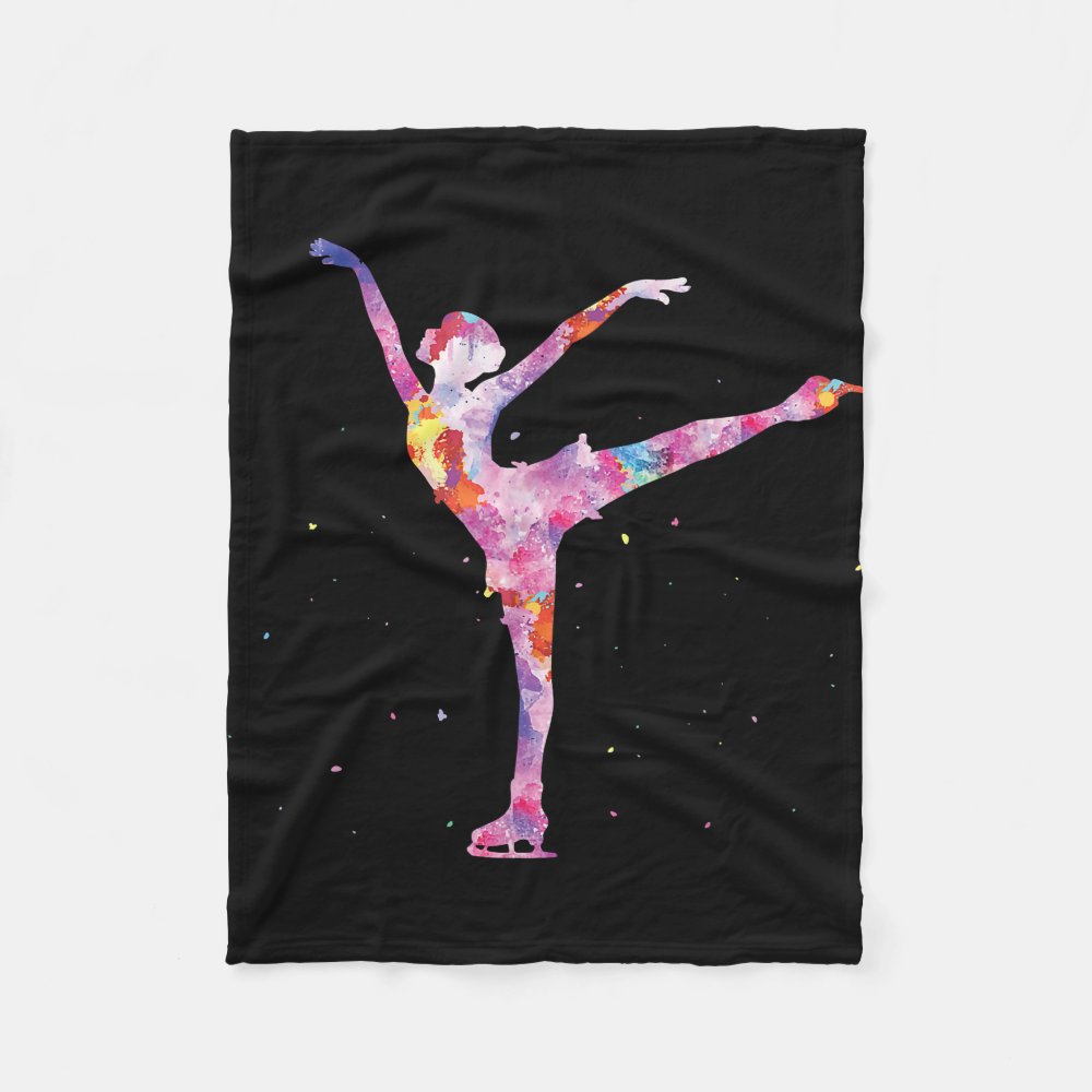 beautiful figure skater girl idea figure ice fleece blanket r90f63725807145b1ab57779f57130fc2 zkhkh 1000 - Skating Gifts