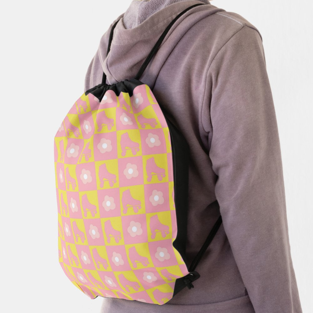 checkered roller skates quad derby skater gift drawstring bag ra25b32589fbf49b4aed285010a428d6e qwkt5 1000 - Skating Gifts