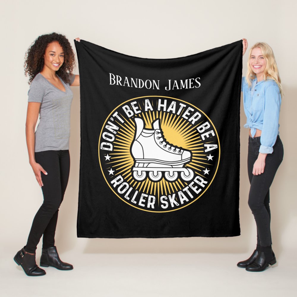 cool skating lovers word art fleece blanket - Skating Gifts