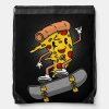 cute mascot pizza skateboarding illustration drawstring bag rab69efe675f84e2698be5ace4dcae046 zffcx 1000 - Skating Gifts