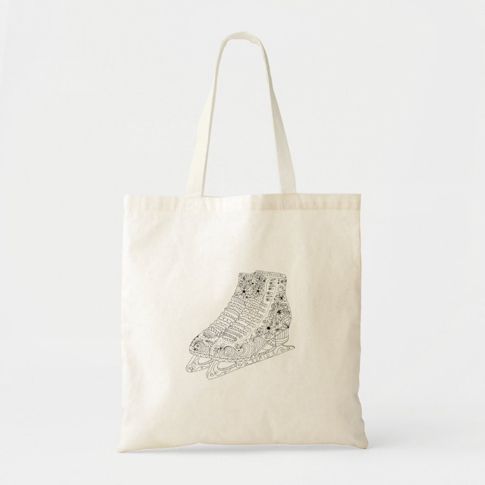 doodle figure skates ice skates gift tote bag r4e7dc483540047eda31cde694e8148c4 v9w6h 8byvr 1000 - Skating Gifts
