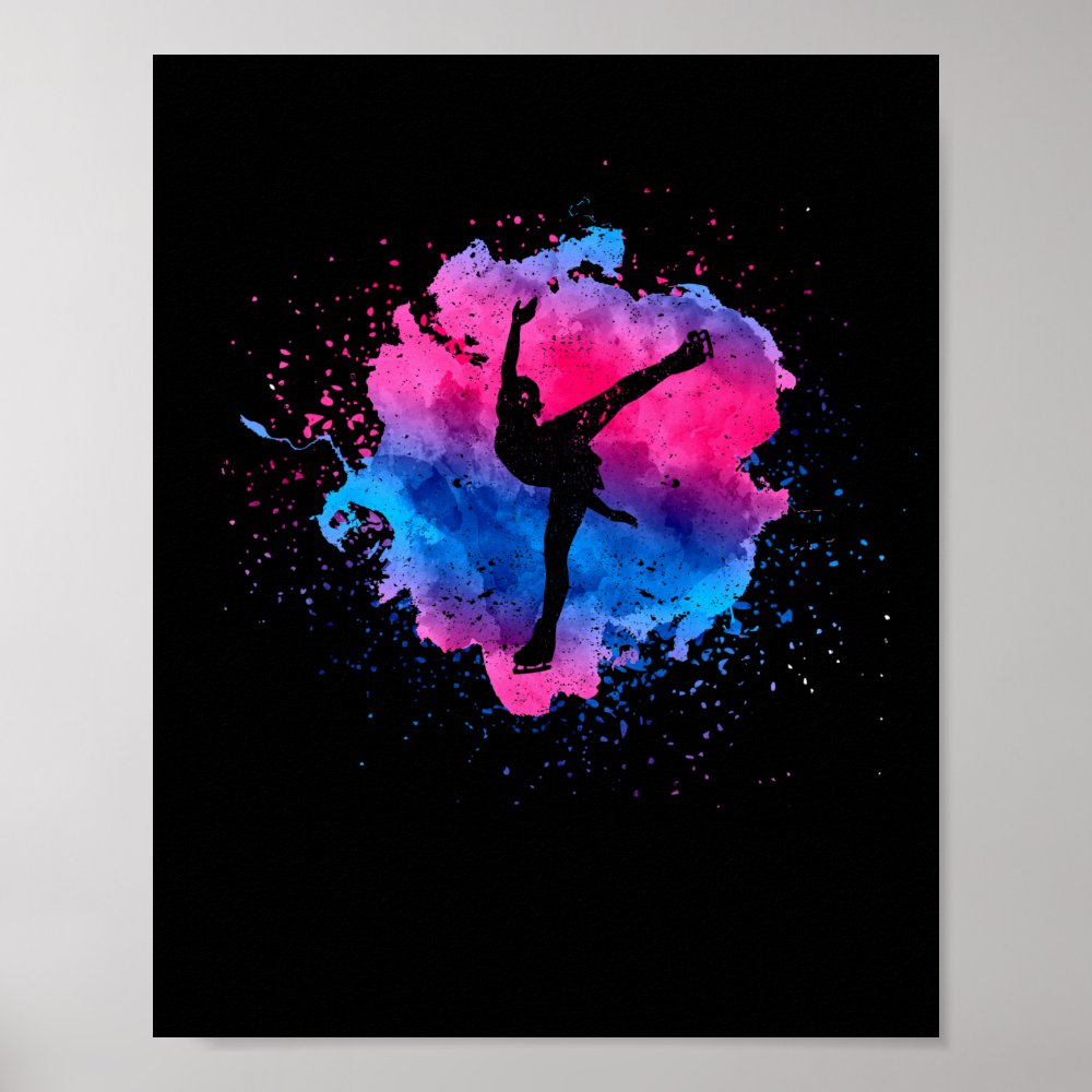 figure skating ice skater silhouette winter sports poster rc5f4ed5cf3074e438c2221c75b6126e0 wva 8byvr 1000 - Skating Gifts