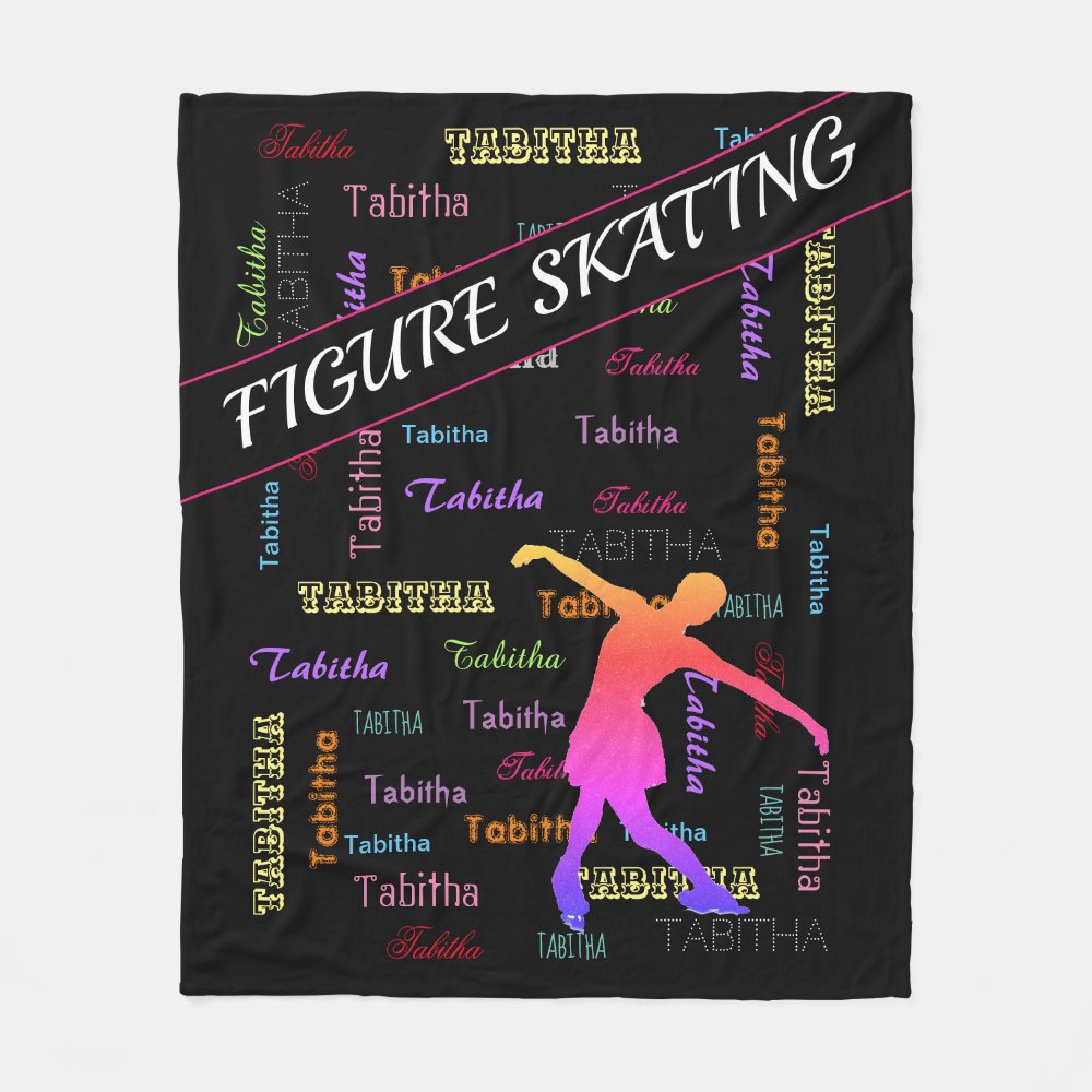 figure skating with personalized name all over fleece blanket r037f512292c5477997e837cea4fd4d59 zke88 1000 - Skating Gifts