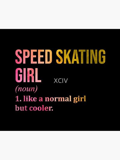 Speed Skating Girl Definition In Watercolor Tapestry Official Skating Merch