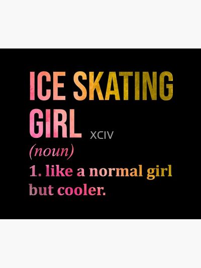 Ice Skating Girl Definition In Watercolor Tapestry Official Skating Merch