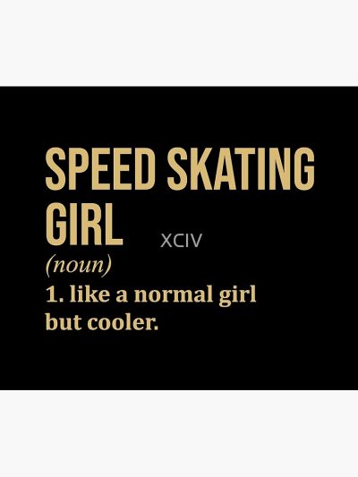 Speed Skating Girl Definition In Gold Tapestry Official Skating Merch