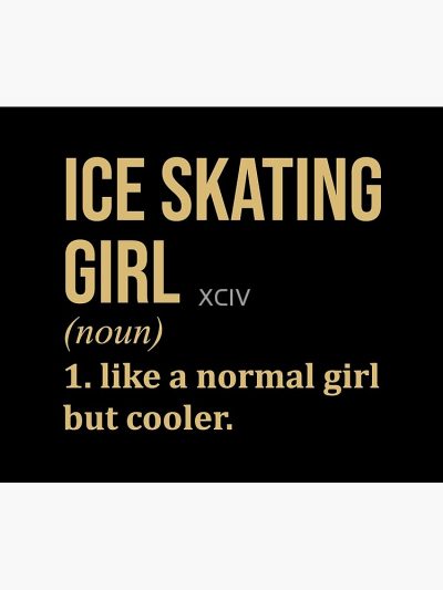 Ice Skating Girl Definition In Gold Tapestry Official Skating Merch