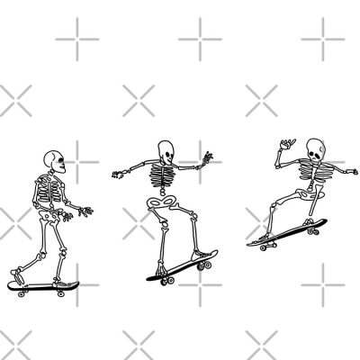 Skateboarding Skeleton Tote Bag Official Skating Merch