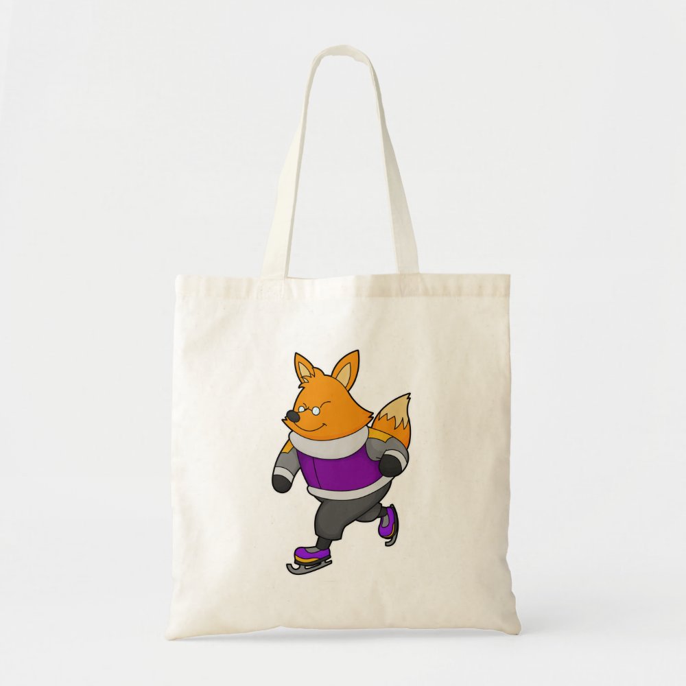 fox at ice skating with ice skates glasses tote bag r6f12b0e800144f18af7ea1556a24b479 v9w6h 8byvr 1000 - Skating Gifts