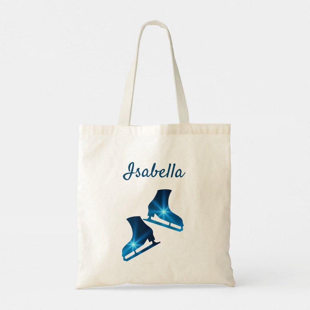 ice skating tote bag blue star best feeling - Skating Gifts