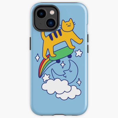 Cat Flying On A Skateboard Iphone Case Official Skating Merch