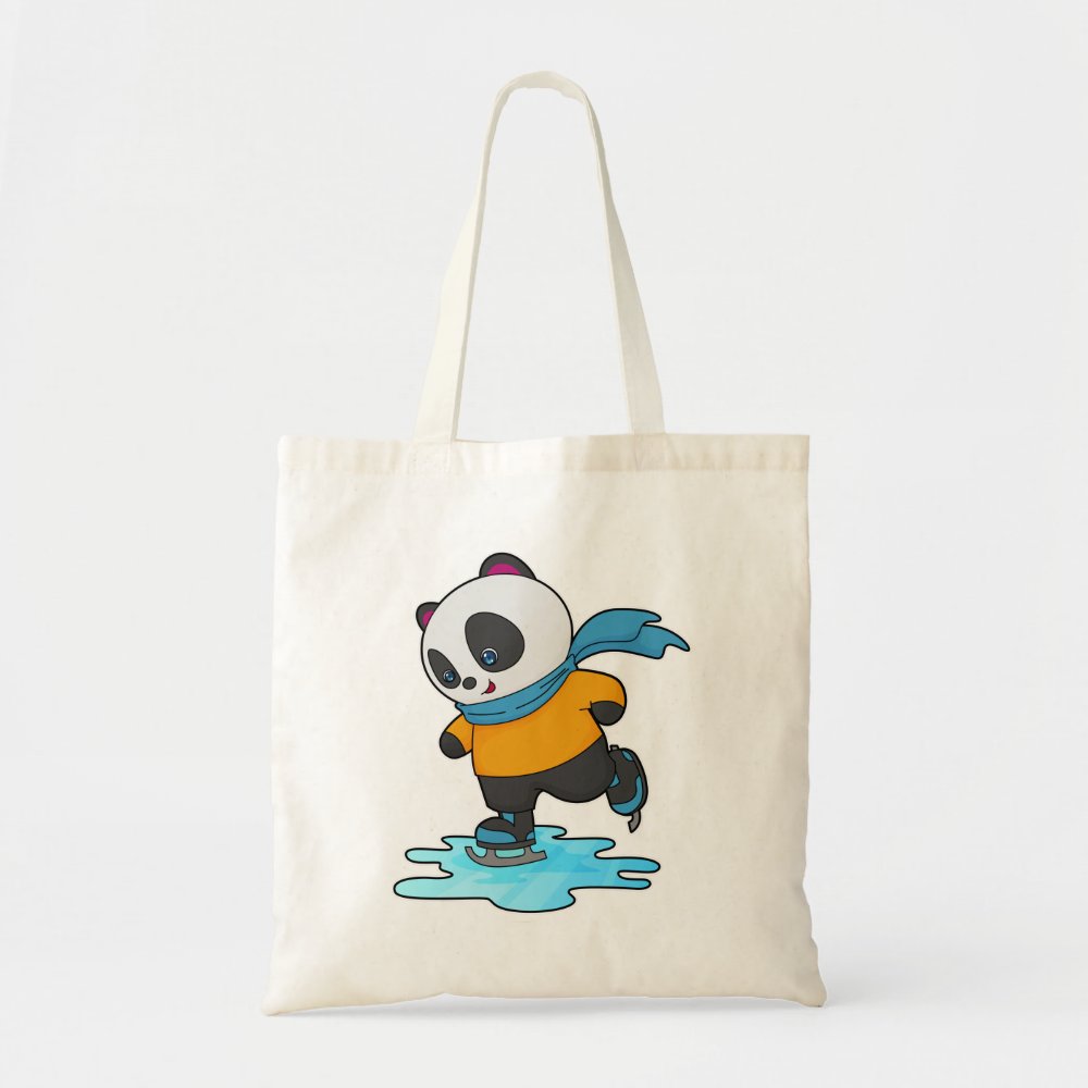 panda at ice skating with ice skates scarf tote bag r3e3b9501103846a1a5342699d1541e62 v9w6h 8byvr 1000 - Skating Gifts