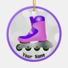 purple inline skate design ceramic ornament rc76a8187462d4563b8506b10573b2b31 x7s2y 8byvr 1000 - Skating Gifts