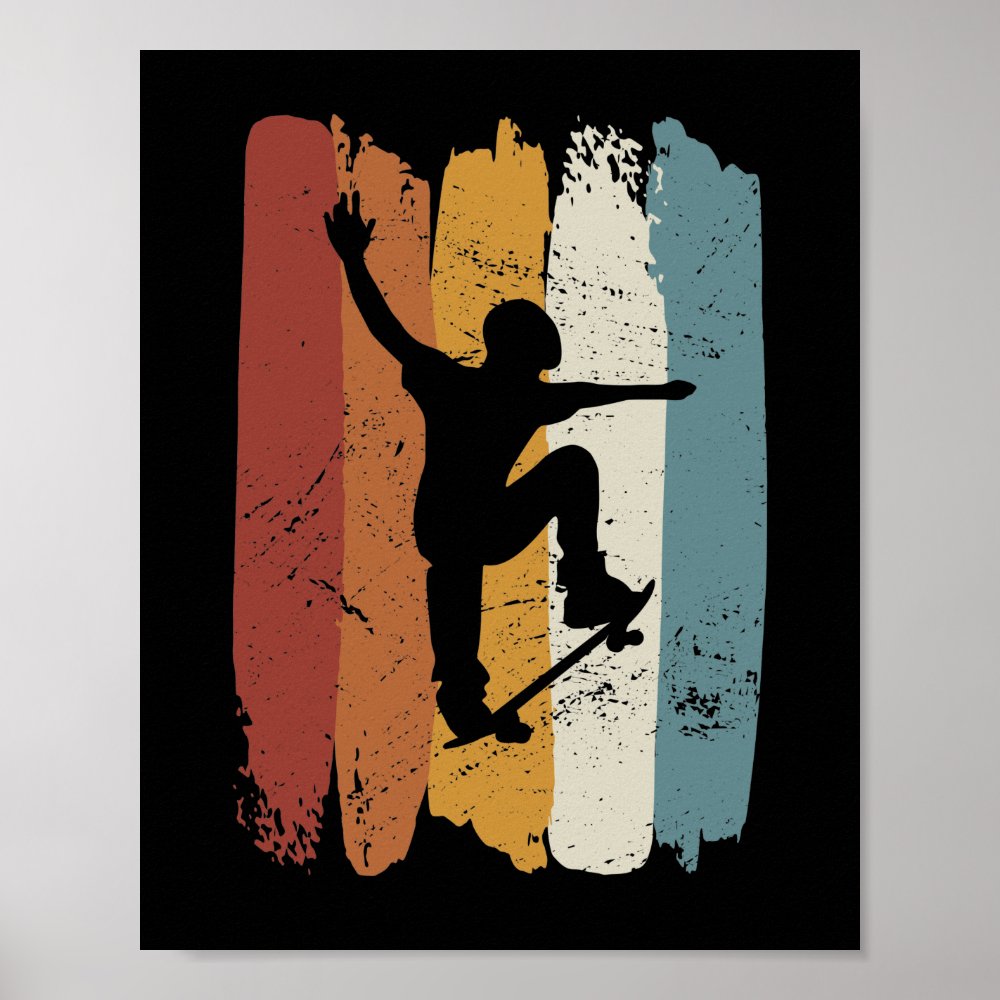 retro vintage skateboard poster ra3dd5bf0161b4521a0d4042de0a8fd46 wva 8byvr 1000 - Skating Gifts