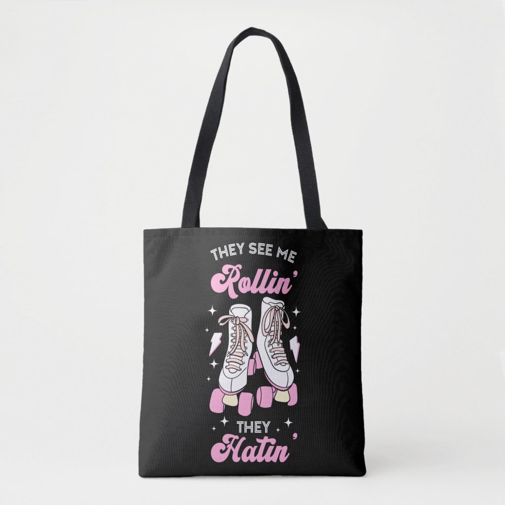 roller skating they see me rollin they hatin tote bag r817070e39258479db76fab71a441b68b 6kcf1 1000 - Skating Gifts