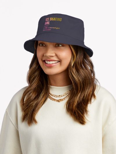 Ice Skating Girl Definition In Watercolor Bucket Hat Official Skating Merch