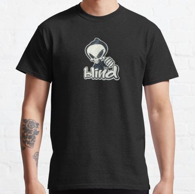 Blind Skateboards Skeleton Hook Ups Skate Hookups Hook-Ups 90'S Vintage Skateboard Reaper T-Shirt Official Skating Merch