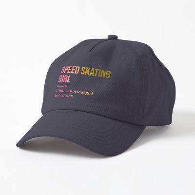 Speed Skating Girl Definition In Watercolor Cap Official Skating Merch