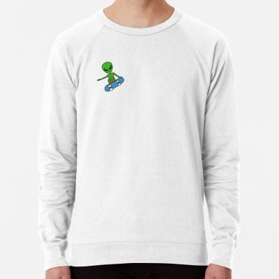 Skateboarding Alien Sweatshirt Official Skating Merch