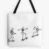 Skateboarding Skeleton Tote Bag Official Skating Merch