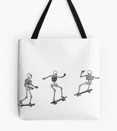 Skateboarding Skeleton Tote Bag Official Skating Merch