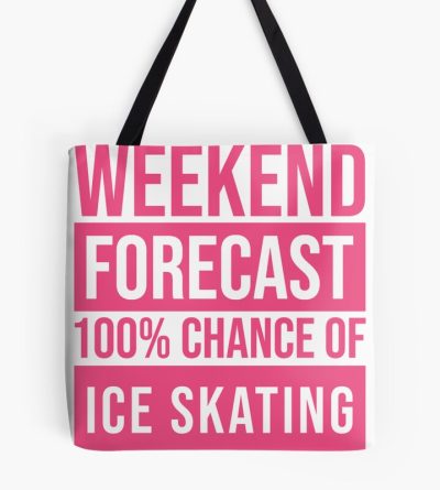 Ice Skater Gift Ice Skating Forecast For Women Tote Bag Official Skating Merch