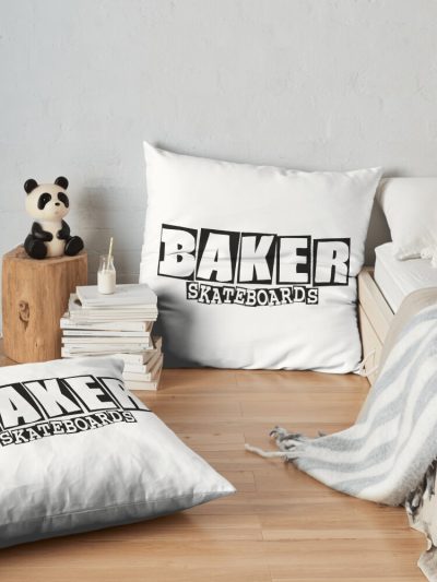 Baker Skateboard Throw Pillow Official Skating Merch