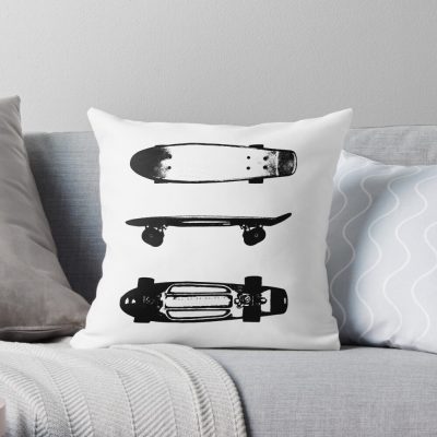 The Skateboard Throw Pillow Official Skating Merch