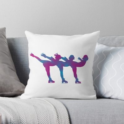 Synchronized Skating Spirals Throw Pillow Official Skating Merch