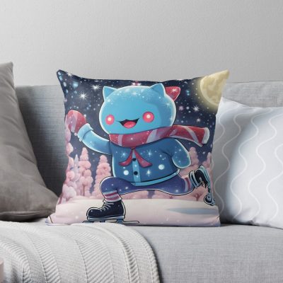 Skating Away Throw Pillow Official Skating Merch