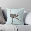 Figure Skating Ostrich Throw Pillow Official Skating Merch