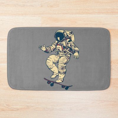 Astronaut Skateboarding Bath Mat Official Skating Merch