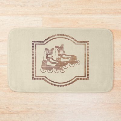 Inline Skating Carved Wood Bath Mat Official Skating Merch