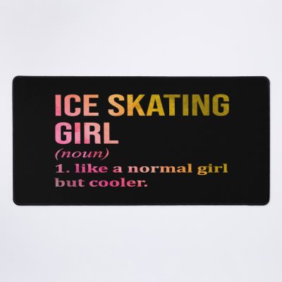 Ice Skating Girl Definition In Watercolor Mouse Pad Official Skating Merch