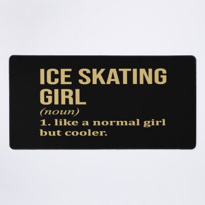 Ice Skating Girl Definition In Gold Mouse Pad Official Skating Merch